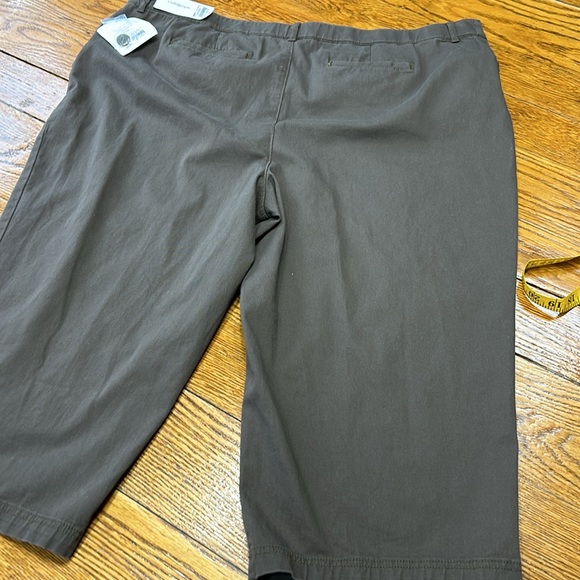 Croft & Barrow brown capris. Fabric is cotton and spandex. Size 20W. - Picture 11 of 12
